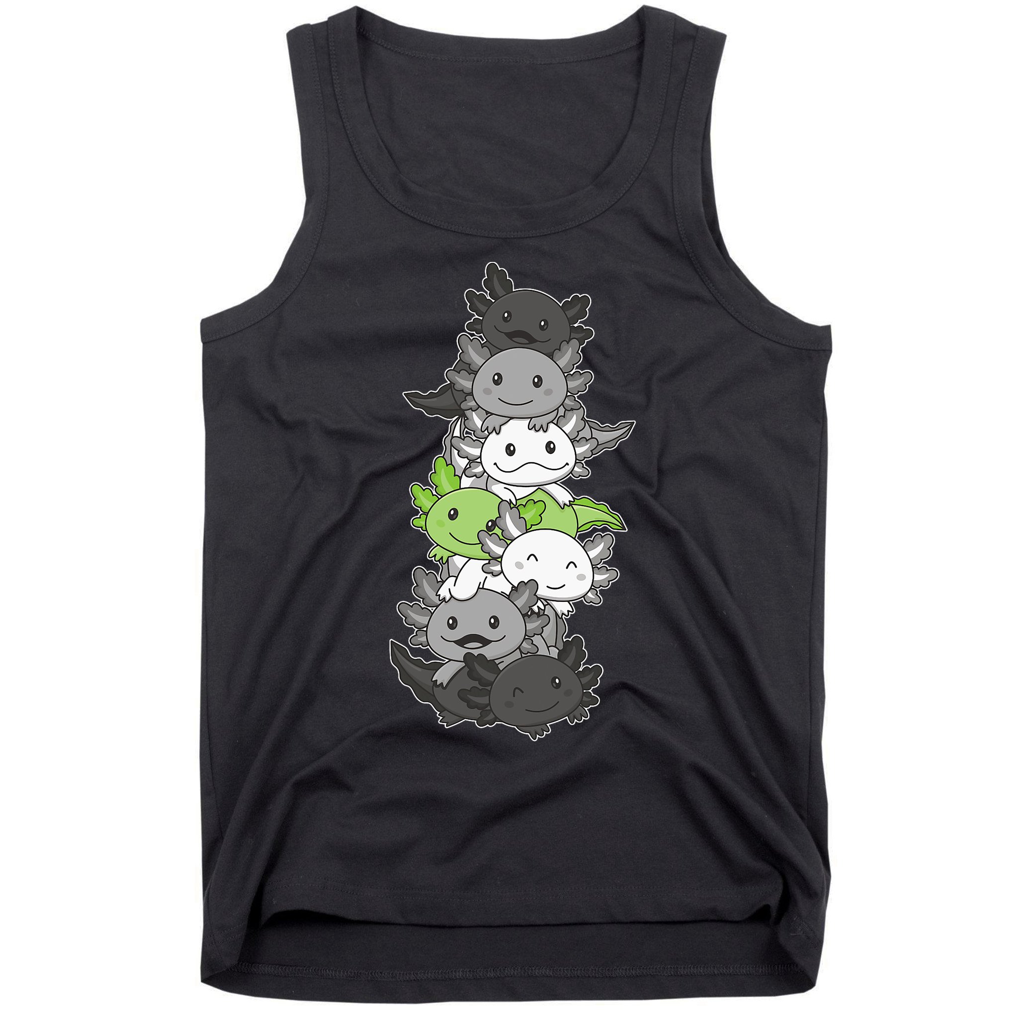 Agender Flag Pride Month Lgbtq Agender Axolotl Tank Top