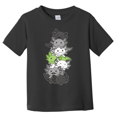 Agender Flag Pride Month Lgbtq Agender Axolotl Toddler T-Shirt