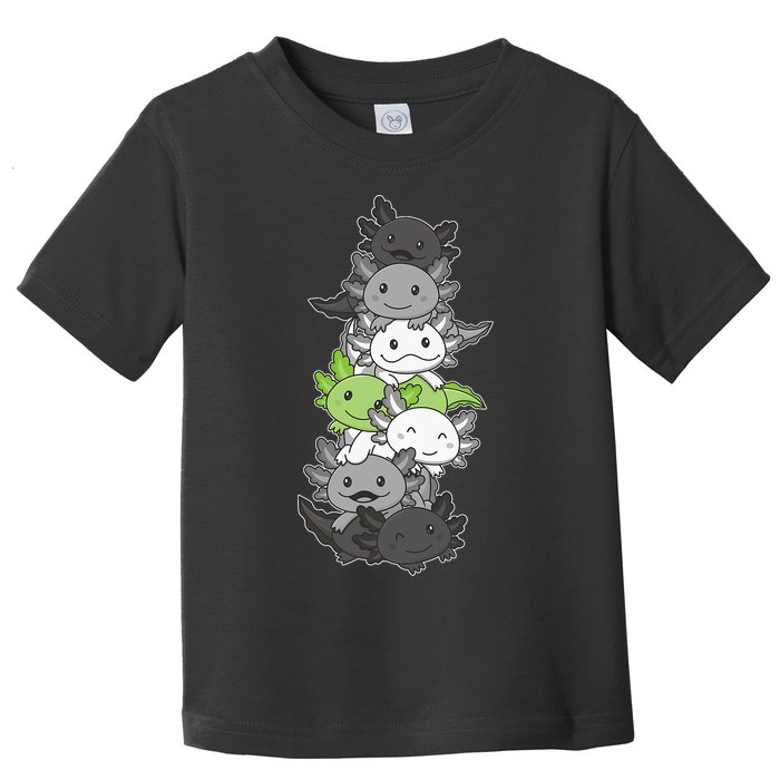 Agender Flag Pride Month Lgbtq Agender Axolotl Toddler T-Shirt