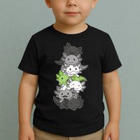 Agender Flag Pride Month Lgbtq Agender Axolotl Toddler T-Shirt