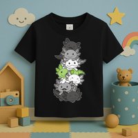 Agender Flag Pride Month Lgbtq Agender Axolotl Toddler T-Shirt