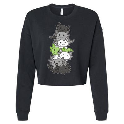 Agender Flag Pride Month Lgbtq Agender Axolotl Cropped Pullover Crew