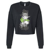 Agender Flag Pride Month Lgbtq Agender Axolotl Cropped Pullover Crew