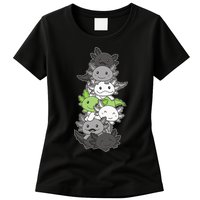 Agender Flag Pride Month Lgbtq Agender Axolotl Womens T-Shirt