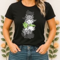 Agender Flag Pride Month Lgbtq Agender Axolotl Womens T-Shirt