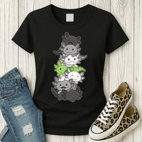 Agender Flag Pride Month Lgbtq Agender Axolotl Womens T-Shirt