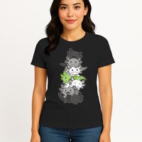 Agender Flag Pride Month Lgbtq Agender Axolotl Womens T-Shirt