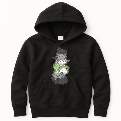 Agender Flag Pride Month Lgbtq Agender Axolotl Kids Hoodie