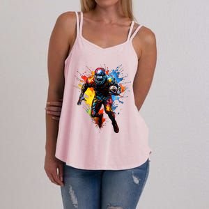 American Football Player Paint Women's Strappy Tank