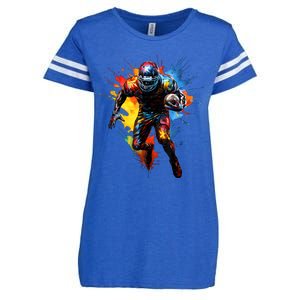 American Football Player Paint Enza Ladies Jersey Football T-Shirt