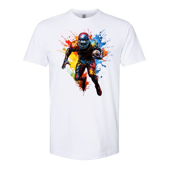 American Football Player Paint Softstyle CVC T-Shirt