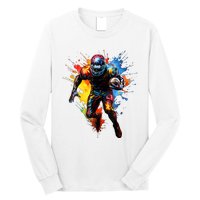 American Football Player Paint Long Sleeve Shirt