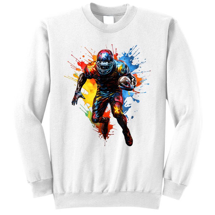 American Football Player Paint Sweatshirt