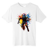 American Football Player Paint Tall Fusion ChromaSoft Performance T-Shirt