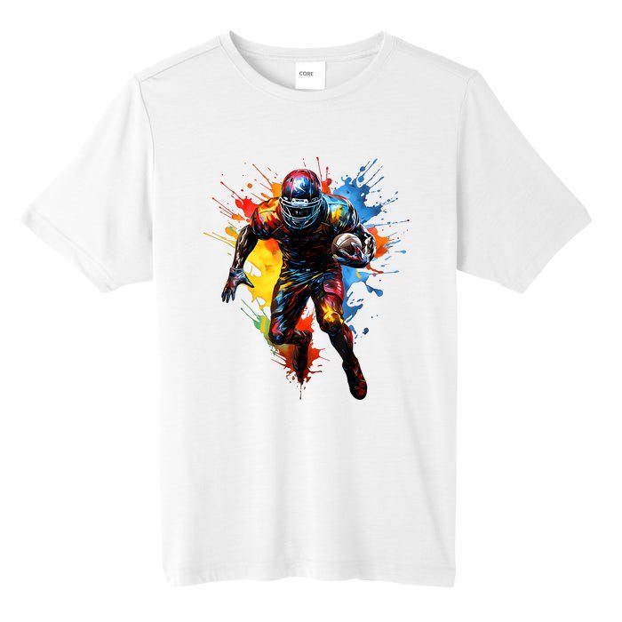 American Football Player Paint Tall Fusion ChromaSoft Performance T-Shirt