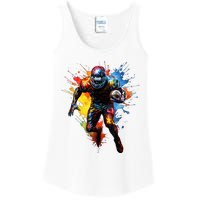 American Football Player Paint Ladies Essential Tank