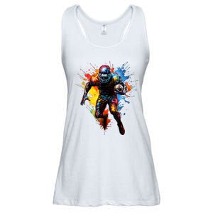 American Football Player Paint Ladies Essential Flowy Tank