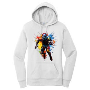 American Football Player Paint Women's Pullover Hoodie