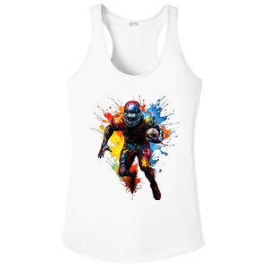 American Football Player Paint Ladies PosiCharge Competitor Racerback Tank