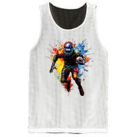 American Football Player Paint Mesh Reversible Basketball Jersey Tank