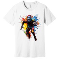 American Football Player Paint Premium T-Shirt