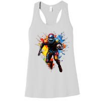 American Football Player Paint Women's Racerback Tank