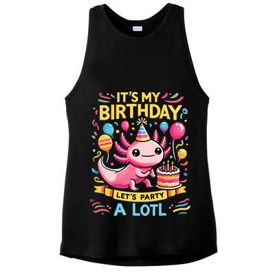 Axolotl Fun Party Kawaii Axolot Birthday Ladies PosiCharge Tri-Blend Wicking Tank