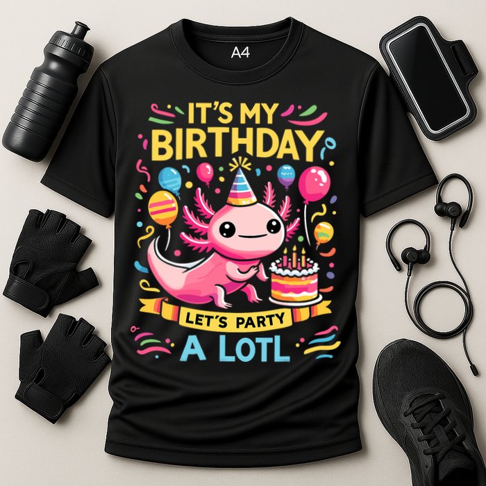 Axolotl Fun Party Kawaii Axolot Birthday Cooling Performance Crew T-Shirt
