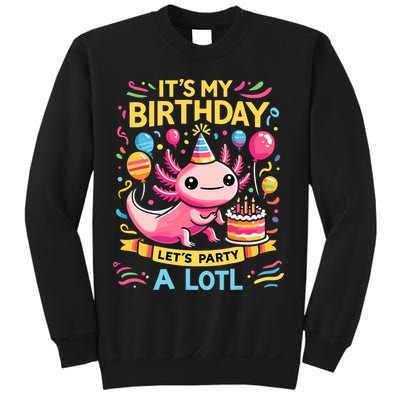 Axolotl Fun Party Kawaii Axolot Birthday Sweatshirt