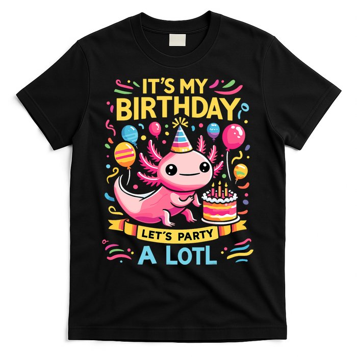 Axolotl Fun Party Kawaii Axolot Birthday T-Shirt