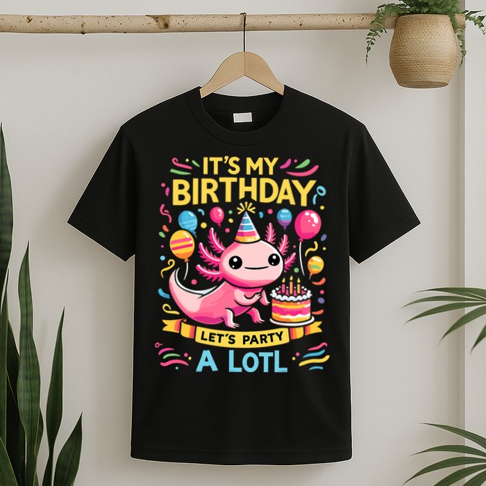 Axolotl Fun Party Kawaii Axolot Birthday T-Shirt