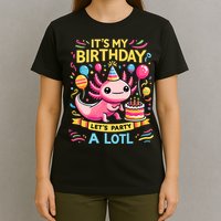 Axolotl Fun Party Kawaii Axolot Birthday T-Shirt