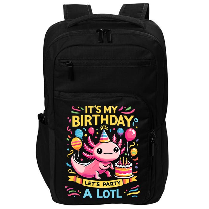 Axolotl Fun Party Kawaii Axolot Birthday Impact Tech Backpack