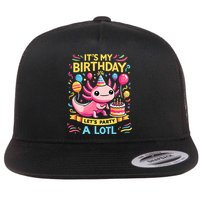 Axolotl Fun Party Kawaii Axolot Birthday Flat Bill Trucker Hat