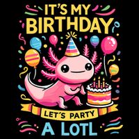 Axolotl Fun Party Kawaii Axolot Birthday Flat Bill Trucker Hat