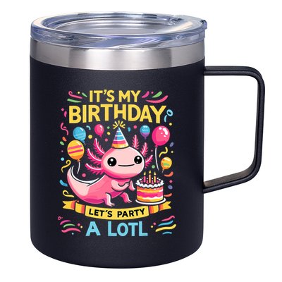 Axolotl Fun Party Kawaii Axolot Birthday 12oz Stainless Steel Coffee Mug