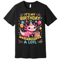 Axolotl Fun Party Kawaii Axolot Birthday Premium T-Shirt