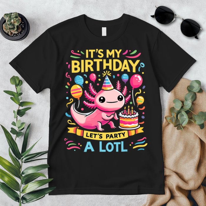 Axolotl Fun Party Kawaii Axolot Birthday Premium T-Shirt