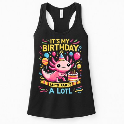 Axolotl Fun Party Kawaii Axolot Birthday Womens Tank Top