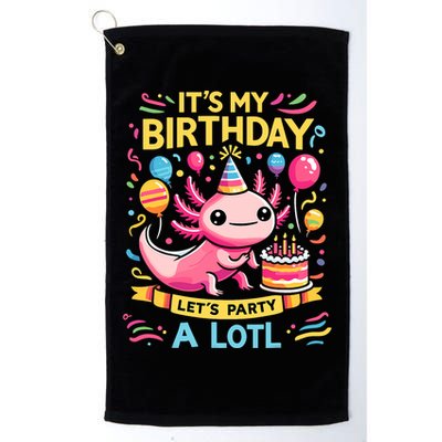 Axolotl Fun Party Kawaii Axolot Birthday Golf Towel