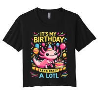 Axolotl Fun Party Kawaii Axolot Birthday Women's Crop Top Tee