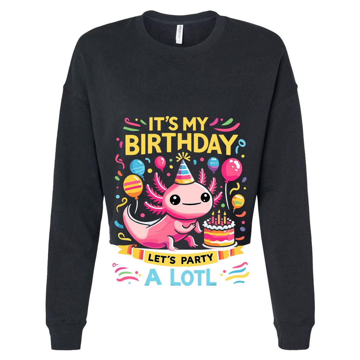 Axolotl Fun Party Kawaii Axolot Birthday Women's Crop Top Tee