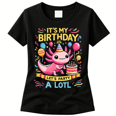 Axolotl Fun Party Kawaii Axolot Birthday Womens T-Shirt