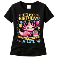 Axolotl Fun Party Kawaii Axolot Birthday Womens T-Shirt
