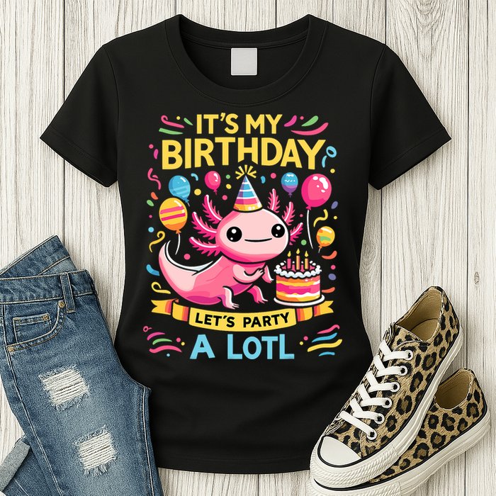Axolotl Fun Party Kawaii Axolot Birthday Womens T-Shirt