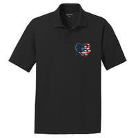 American Flag Patriotic Dog & Cat Paw Print 4th Of July PosiCharge RacerMesh Polo