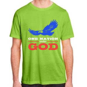 American Flag Patriot One Nation Under God Christian Verses Meaningful Gift Adult ChromaSoft Performance T-Shirt