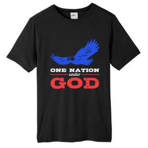 American Flag Patriot One Nation Under God Christian Verses Meaningful Gift Tall Fusion ChromaSoft Performance T-Shirt