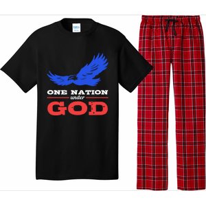 American Flag Patriot One Nation Under God Christian Verses Meaningful Gift Pajama Set