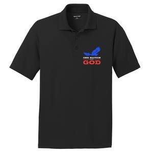 American Flag Patriot One Nation Under God Christian Verses Meaningful Gift PosiCharge RacerMesh Polo